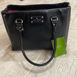 Kate Spade Black Leather purse. Some wear - see photos